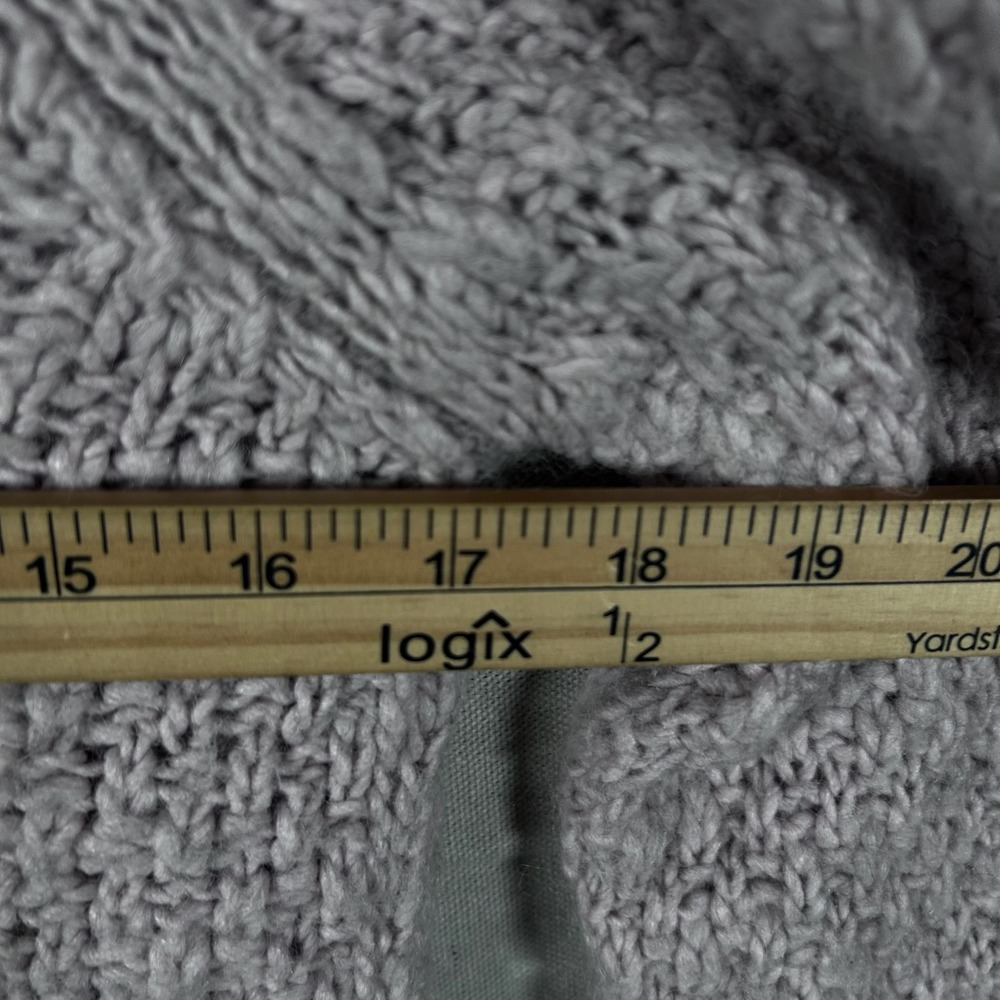 Berretti Womens Cable Knit Sweater M Pink Grey Made in Italy Wool Alpaca Blend - Picture 7 of 8